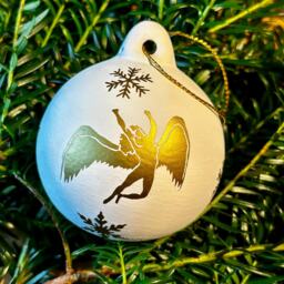 Led Zeppelin Inspired Christmas Baubles ~ Ceramic Cast Baubles 5 Designs Choice Of Colours - thumbnail 2