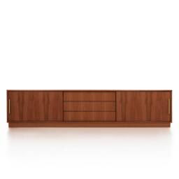 Mid-Century Sideboard, Dresser, Commode, Credenza Made Of Oak Vaneer - Teak Colour Livlo T-S02
