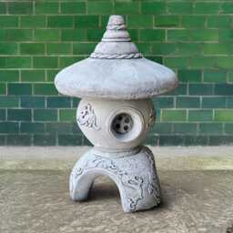 Outdoor Pagoda Statue Concrete Zen Garden Figurine Stone Lantern Decor Pagoda Sculpture Tranquil Yard Art Lawn Ornament Holiday Gift Idea - thumbnail 1