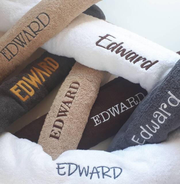 Personalized Gift Embroidered Towel/Monogrammed Wedding Gift Baby Shower Custom Embroidery Text Color Wording - image 1