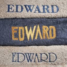 Personalized Gift Embroidered Towel/Monogrammed Wedding Gift Baby Shower Custom Embroidery Text Color Wording - thumbnail 4