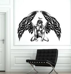 Wall Vinyl Angel Romantic Decal For Bedroom Mural Sticker 1781Dz - thumbnail 1