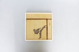 Fight. Wood Painting 27x28cm. Hanging Art Colibr??. Wall Decor Home Decor. Gift - thumbnail 1