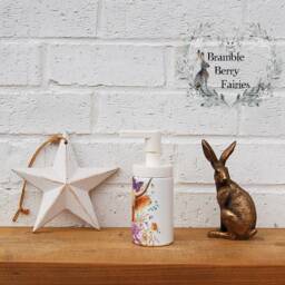 Soap Dispenser Baby Highland Cow Hand Wash Country Meadow Flowers Butterflies Decoupaged Glass Handmade - thumbnail 3