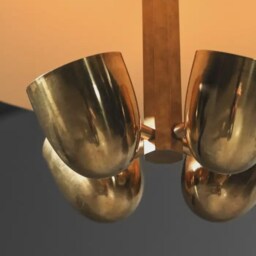 Mid Century Italian Sputnik Chandelier 1950S Modern Raw Brass 4-Light Pendant Ceiling Fixture Kalmar Dining - thumbnail 3