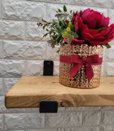 Handmade Rustic Wood Shelf 22cm Deep Solid Pine Wall With Brackets Home Decor Kitchen & Bathroom Storage