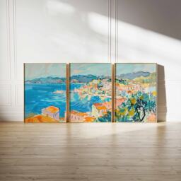 Set Of 3 Corsica Travel Prints, Posters, Wall Art, Greek Gift - thumbnail 2