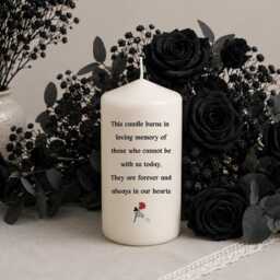 Gothic Wedding Candle Set - Skeleton Bride & Groom Unity Till Death Do Us Part Personalised Custom Bundle Keepsake - thumbnail 4