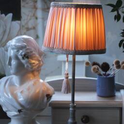 Powder Pink Pleated Lampshade - thumbnail 2