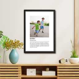 Brother Definition Print With Photo - Personalised Gift For Funny Family Custom Gift, Frame - thumbnail 3