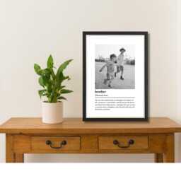 Brother Definition Print With Photo - Personalised Gift For Funny Family Custom Gift, Frame - thumbnail 2