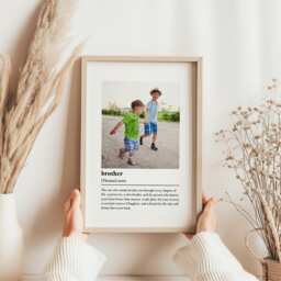 Brother Definition Print With Photo - Personalised Gift For Funny Family Custom Gift, Frame - thumbnail 1