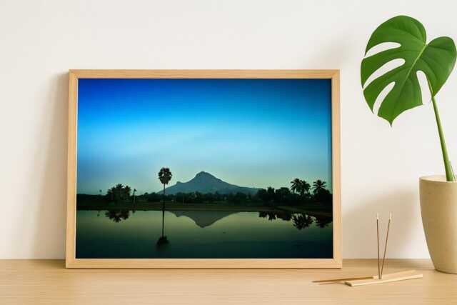 Unframed Poster Of Arunachala Mountain - Shiva Spiritual Photo Home Wall Decor - image 1