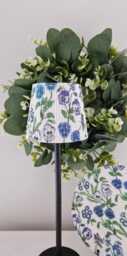 Cordless Touch Lamp. Beautiful Decoupaged Gisela Graham Inspired Blue Viola Usb Rechargeable Other Designs Available - thumbnail 1