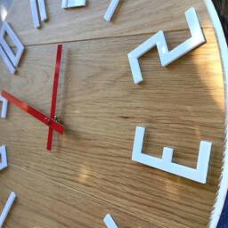 Large Wooden Wall Clock Slim Wood 40cm/16 - thumbnail 3
