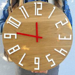 Large Wooden Wall Clock Slim Wood 40cm/16 - thumbnail 2