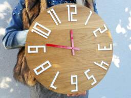 Large Wooden Wall Clock Slim Wood 40cm/16 - thumbnail 1