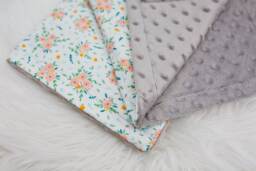 Watercolor Flower Baby Lovey, Security Blanket, Contemporary Lovey Modern Girl - thumbnail 1