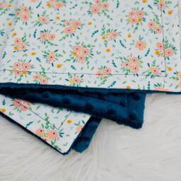 Watercolor Flower Baby Lovey, Security Blanket, Contemporary Lovey Modern Girl - thumbnail 3