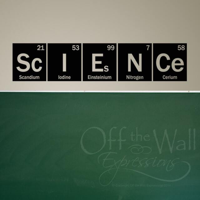Science Wall Decal - Periodic Table Elements Vinyl Art Classroom Decor ...
