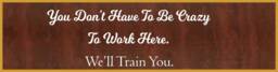 You Don't Have To Be Crazy Name Plate, Name Plate, Funny Plate Holder, Funny Tag, Office Plate, Custom N22