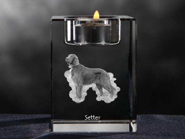 Setter, Crystal Candlestick With Dog, Souvenir, Decoration, Limited Edition, Collection - image 1