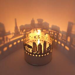 Indianapolis Skyline Candle Attachment Shadow Play Souvenir