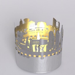 Indianapolis Skyline Candle Attachment Shadow Play Souvenir - thumbnail 4