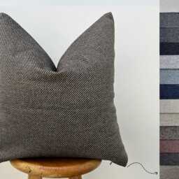 Custom Size Linen Pillow Cover Neutral Farmhouse Throw - All Duties Paid Usa - thumbnail 4