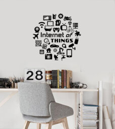 Internet Of Things Vinyl Wall Decal Iot Gadgets Devices Decor Stickers Mural - #2791Di - thumbnail 1