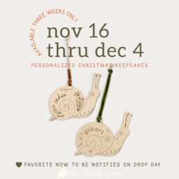 Personalized Wooden Snail Christmas Ornament Custom Name Woodland Keepsake Holiday - thumbnail 1
