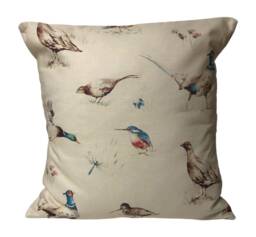 Pheasant Game Bird Print Cushion Cover Country Cottage Style - 16 - thumbnail 1