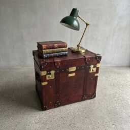 Handmade Leather Trunk - English Vintage Style Storage Chest, Coffee Table Box - thumbnail 3