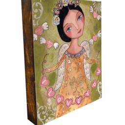 Angel Portrait, I Love You, Angel, Print On Wood Panel, Wall Decor By Evona - thumbnail 2