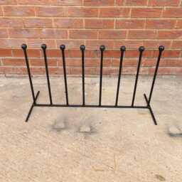 Handmade 4 Pair Wellington Boot Welly Rack Stand Storage Black Wrought Iron Steel Metal Welded Free Standing - thumbnail 3