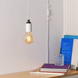 White & Black Plug-In Pendant - Industrial Modern Minimalist Hanging Swag Lamp Portable Lighting For Apartment, Growing Plants - Step Up - thumbnail 3