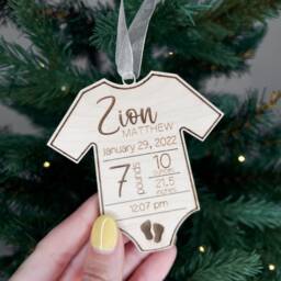 Baby Stats First Christmas Ornament, My Birth New Gift - thumbnail 2