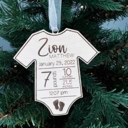 Baby Stats First Christmas Ornament, My Birth New Gift - thumbnail 3