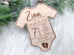 Baby Stats First Christmas Ornament, My Birth New Gift