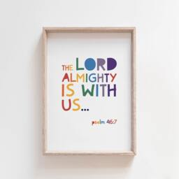 Christian Nursery Prints, Confirmation Gift, Kids Wall Art, Bible Verse Scripture Girls Bedroom, Boys Bedroom - thumbnail 1