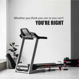 Inspirational Exercise Quote, Whether You Think Can Or Can't You're Right. Gym Wall Decal, Classroom Decal - thumbnail 3