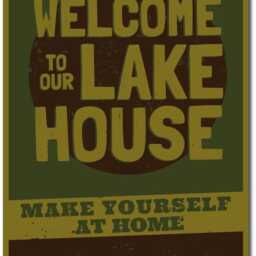 Personalized Lake House Metal Sign, Custom Decor, Welcome Cabin Wall Art, Nautical Decor Gift - thumbnail 3