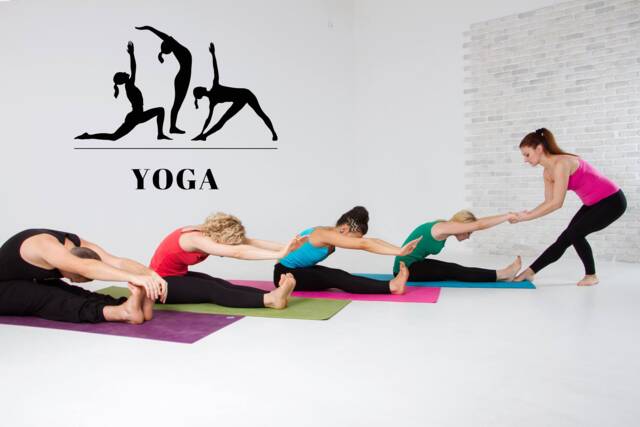Yoga Pose Wall Decal Lotus Mandala, Buddha Decor T632 - image 1