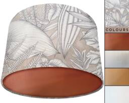 Tropical Fern Lampshade Grey Ceiling Or Table Light Shade