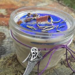 Empath Shield Candle Beeswax Wood Wick, Jasmine Rose Scent - thumbnail 3