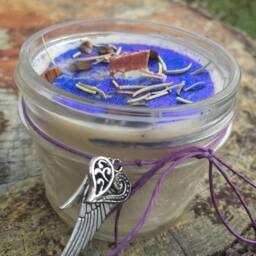 Empath Shield Candle Beeswax Wood Wick, Jasmine Rose Scent - thumbnail 2