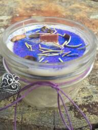 Empath Shield Candle Beeswax Wood Wick, Jasmine Rose Scent - thumbnail 1