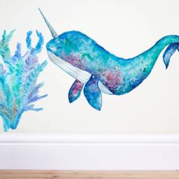 Blue Coral Wall Decal, Blue Coral, Coral Sticker, Coral Decal, Wall Sticker, Ocean Nursery, Under The Sea, Sea Nursery, Nursery Decor, Coral - thumbnail 2