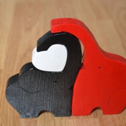 Wooden Puzzle/Rabbit Valentine's Day Gift Lovers' - thumbnail 2