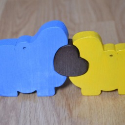 Wooden Puzzle/Rabbit Valentine's Day Gift Lovers' - thumbnail 3
